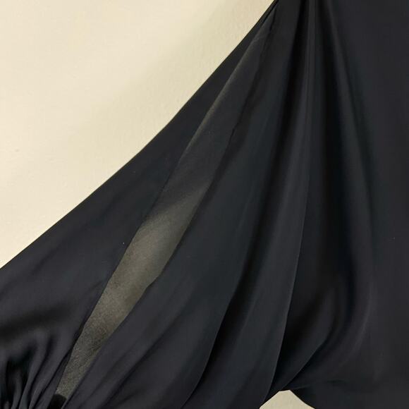 Hale Bob | Black Silk Dress With Beaded Front - Picture 6 of 8